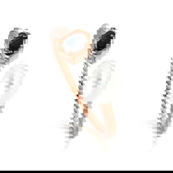 270P030401925-270R058901925 Modern Pearl & Sapphire Ring & Pendant Set in Rose Gold Plated  Silver 3