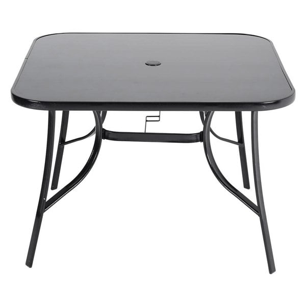 Garden Square Tempered Glass Table and Rattan Chairs GARDEN DINING SETS Living and Home