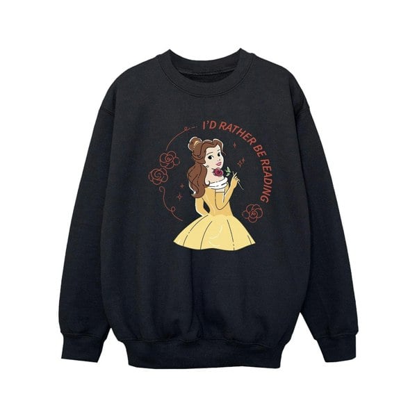 Disney Girls Beauty And The Beast I´d Rather Be Reading Sweatshirt - Black