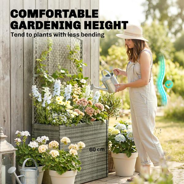 Rattan Garden Bed