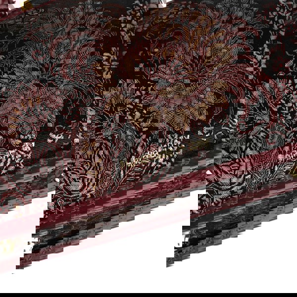 Embassy London Gazelle - Floral & Burgundy - Women’s patent leather top handle & crossbody bag