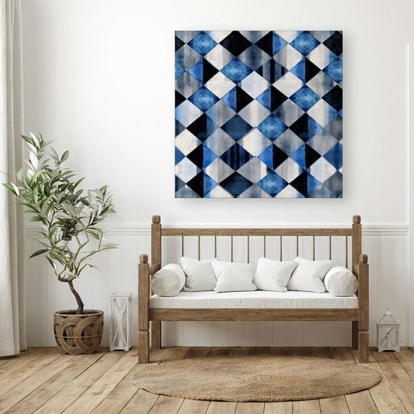 Warren Reed Square Checkered Pattern Canvas