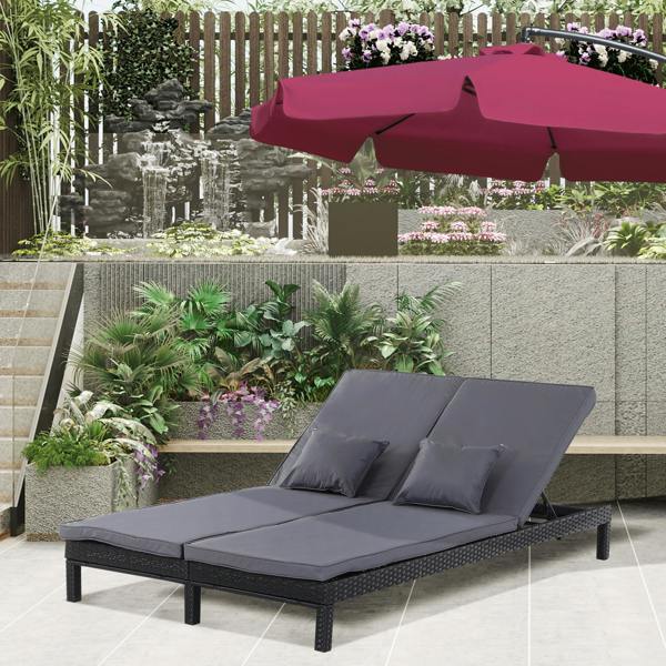 Rattan Double Lounge