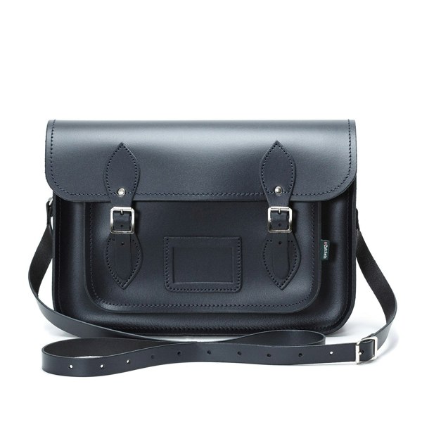 Zatchels Handmade Leather Satchel - Navy Blue