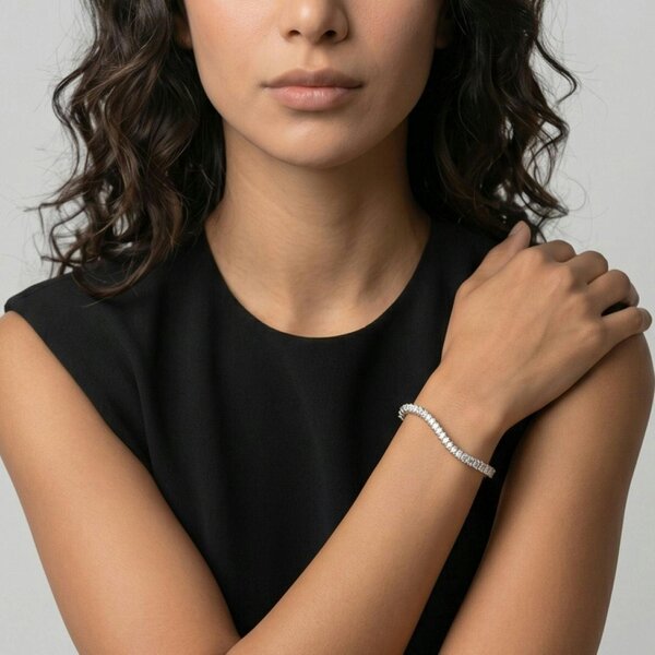 Uchi & Soto Nami Silver Stone Wave Bangle