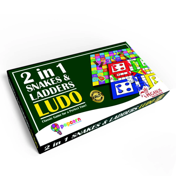 2 in 1 Snakes & Ladders Ludo Board Game For Age 6+