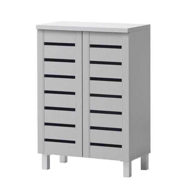 Timber Art Design 4 Tier Shoe Storage Cabinet 2 Door Cupboard Stand Rack Unit