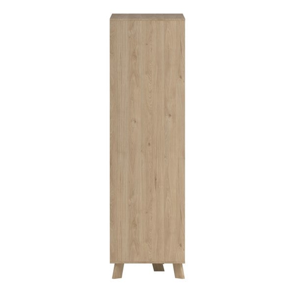 Furniture To Go Ikast Wardrobe 3 Doors and 2 Drawers with Mirror in Jackson Hickory and White