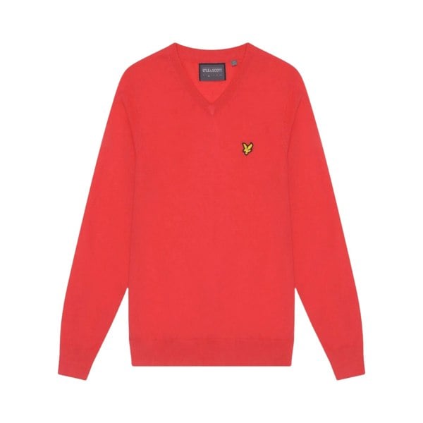 Lyle & Scott Mens V Neck Golf Jumper - Birdie Red