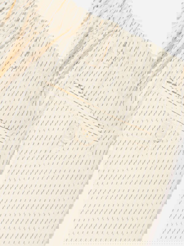 Emporio Armani Boys Striped Linen Shorts in Ivory