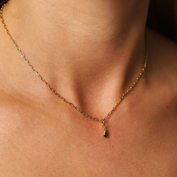Gold Trip May Birthstone Necklace