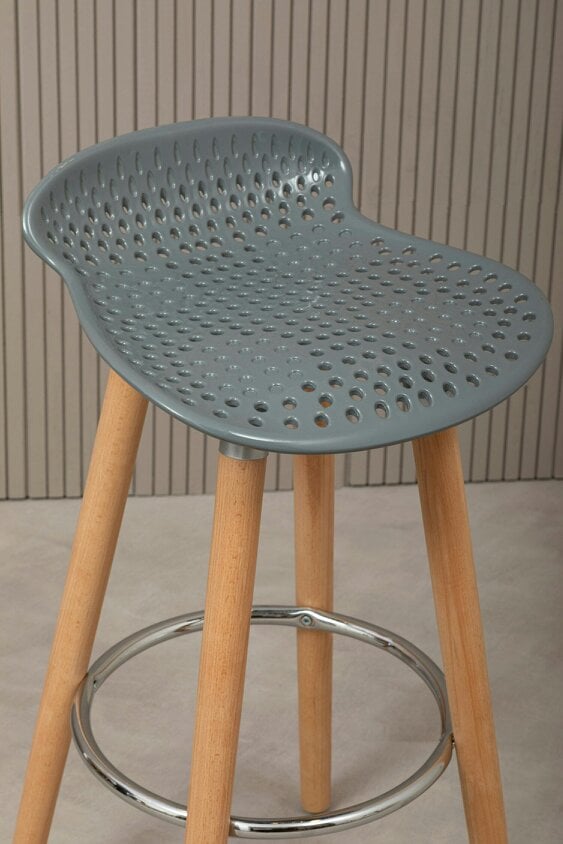 Interiors by Premier Stockholm Grey Pp Seat Bar Stool