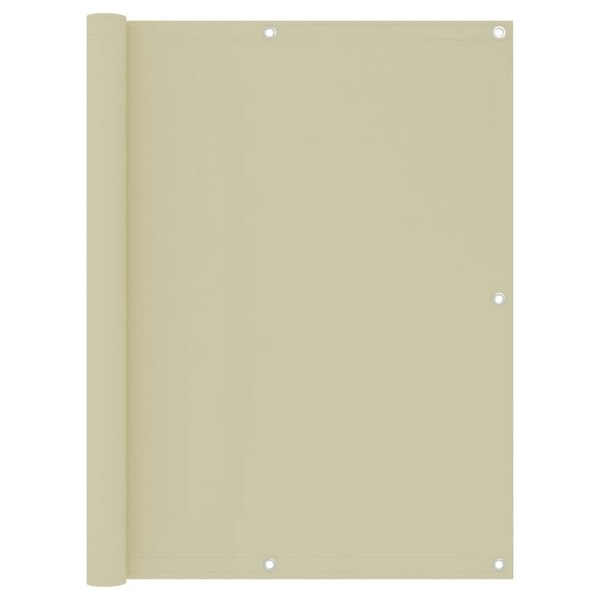 Berkfield Balcony Screen Cream 120x500 cm Oxford Fabric