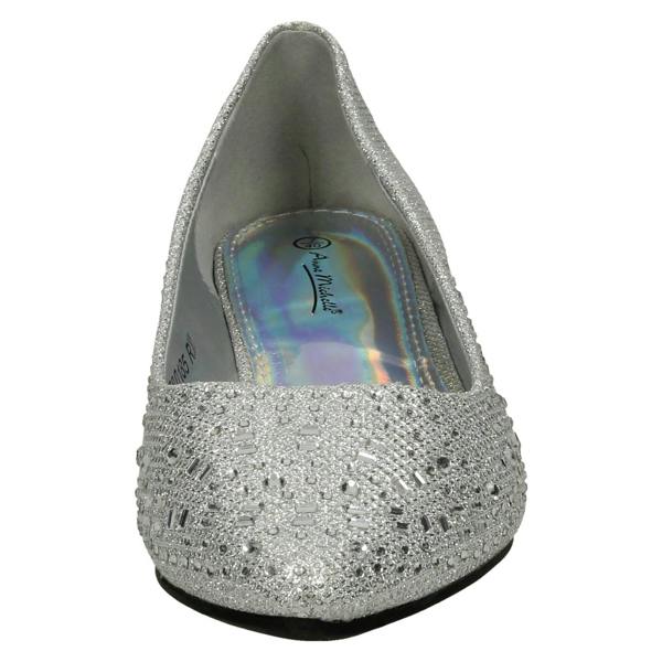 Anne Michelle Ladies Anne Michelle Diamante Flat Ballet Shoe