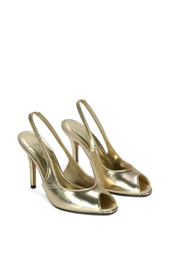 XY LONDON Stiletto High Heel Slingback Peep Toe Court Shoes