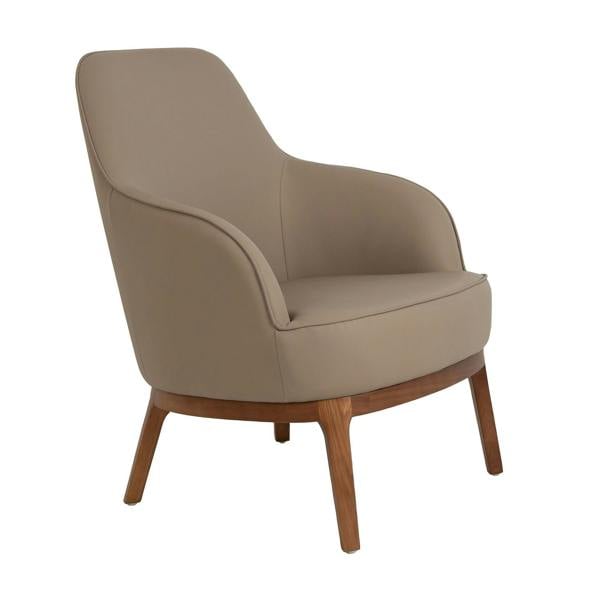 Angel Cerdá Taupe grey leatherette armchair 5043