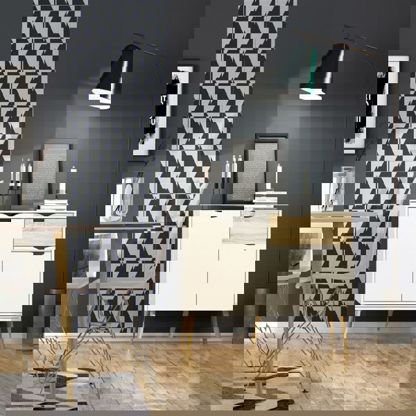 Furniture To Go Oslo Sideboard - Small - 1 Drawer 2 Doors in White and Oak