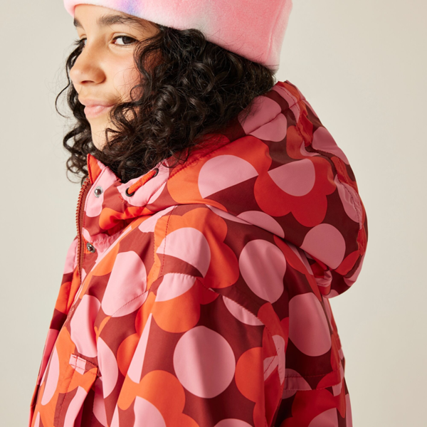 Regatta Girls Orla Kiely Waterproof Jacket - Red