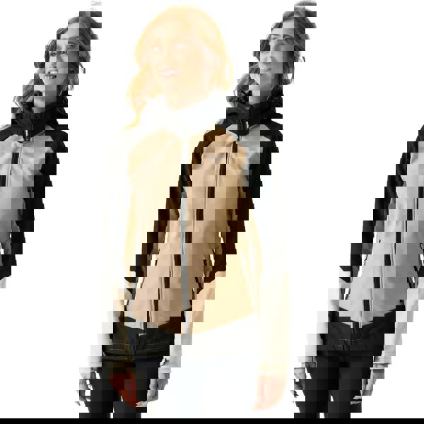 Regatta Womens/Ladies Desoto X Soft Shell Jacket - Black/Warm Taupe - 