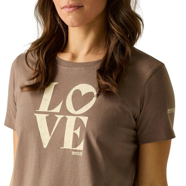 Regatta Womens/Ladies Filandra VX Love T-Shirt - Mocha - 