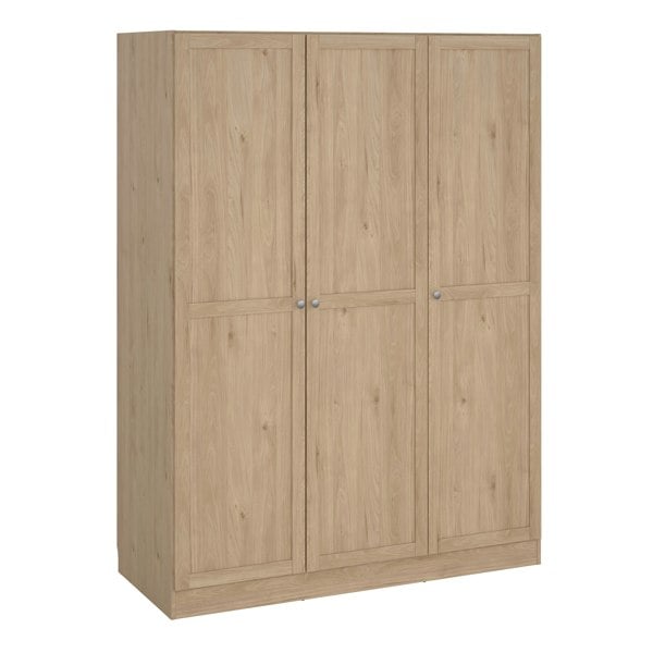 Furniture To Go Brande Wardrobe with 3 Frame Doors in Jackson Hickory
