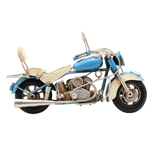 Harvey Makin Ornament - Blue Motorbike