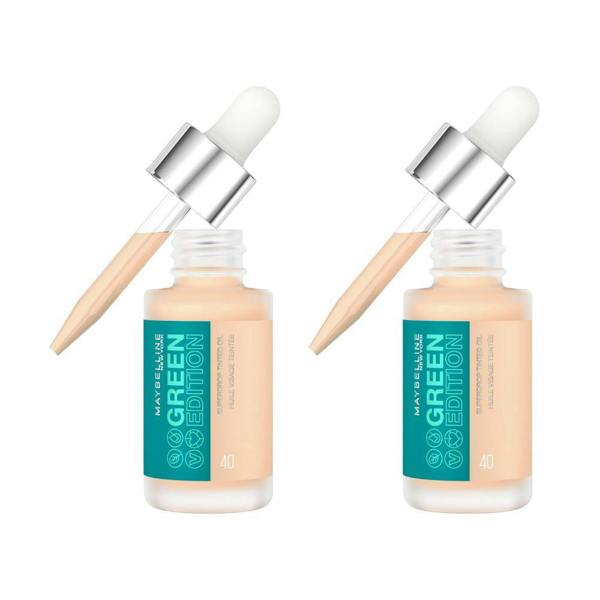 Maybelline New York 2 x Maybelline Green Edition Superdrop Tinted Oil Foundation 20ml - Shade 40