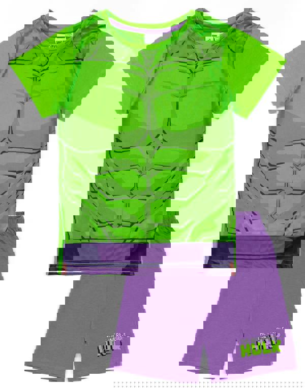 Marvel Marvel BoysGreen Hulk Character Print Short Sleeve Short Leg Pyjama Set