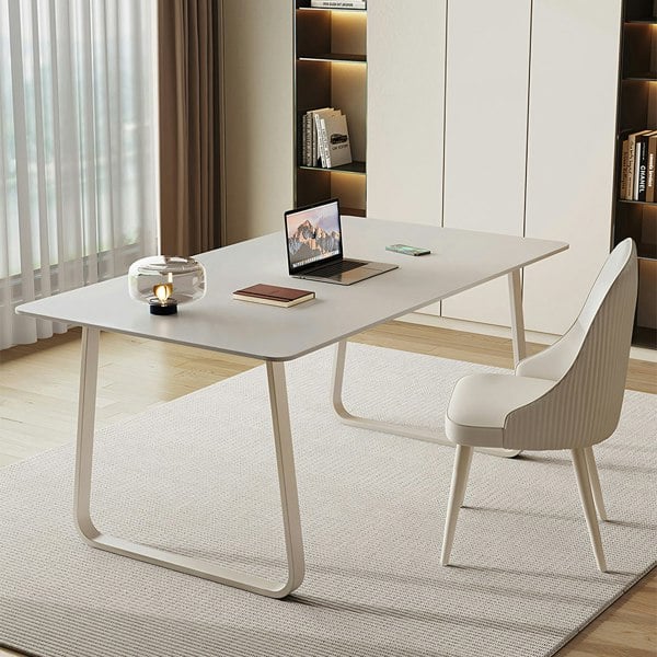 Detail view of Kwame Office Desk With Office Chair, White with office desk ideas