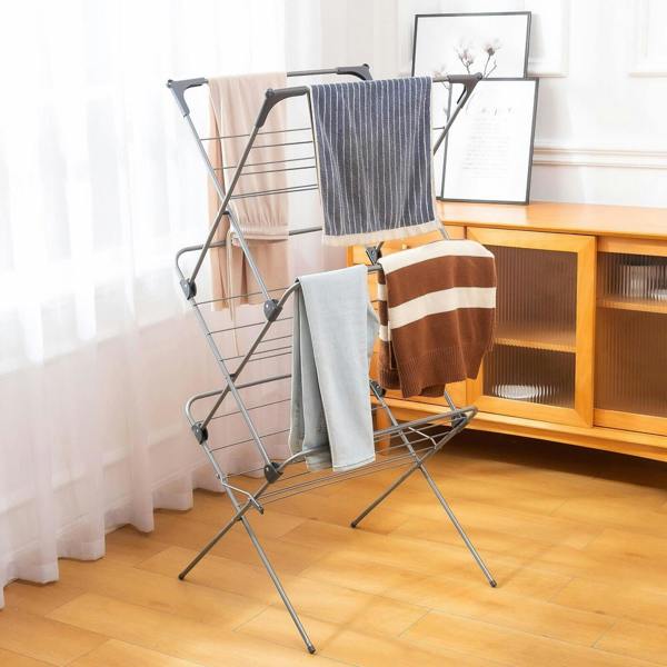 Dyzi 3 Tier Clothes Drying Airer Foldable Indoor Outdoor 15kg Capacity