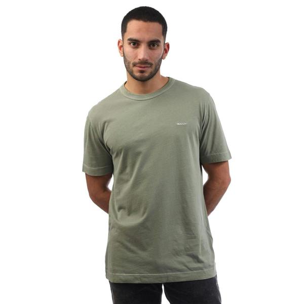 Gant Mens Logo Sunwashed T-Shirt - Green - 