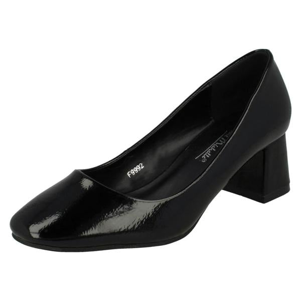 Anne Michelle Ladies Anne Michelle Mid Chunky Heel Court Shoes