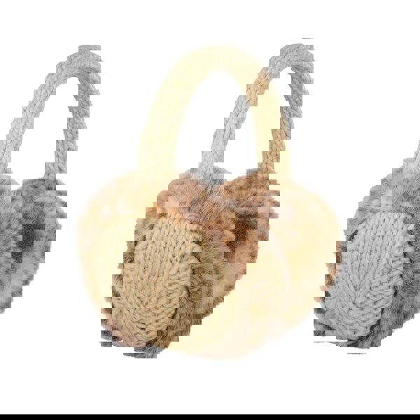 Aran Cable Ear Muffs Aran Cable Ear Muffs with Faux Fur Trim - Timeless 3GG Knit