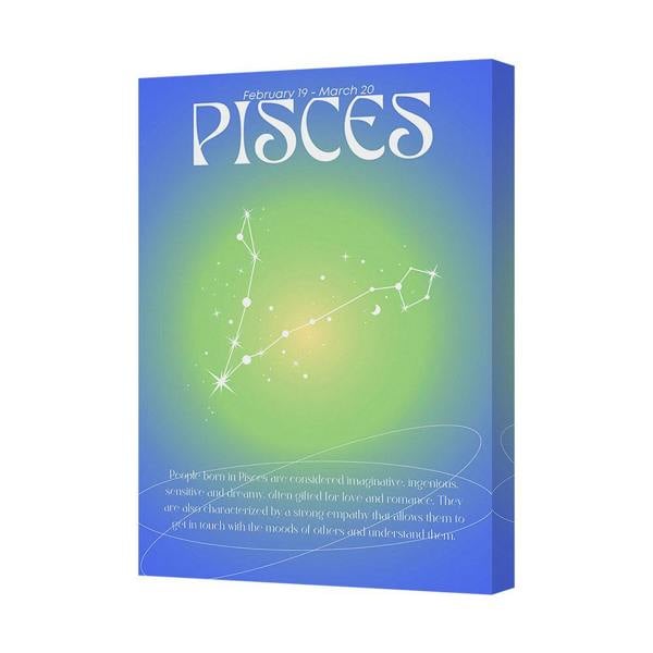 Benjamin Tate Design Pisces Zodiac Constellation Artwork Box Art Print Card Set
