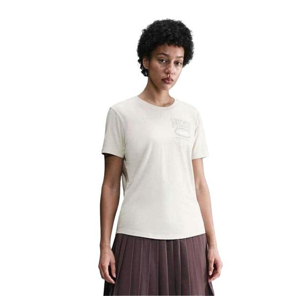 Nike Womens/Ladies Sportswear Club Swoosh T-Shirt - Light Beige - 
