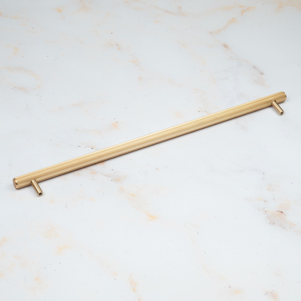 Handle & Home Gold Brass Reeded Handles
