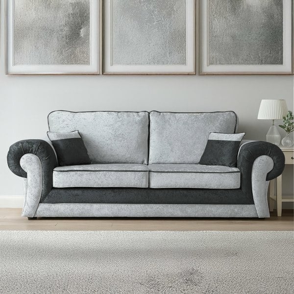 Furnishings For Less Chelsea Crushed Velvet Full Back 3 Seater