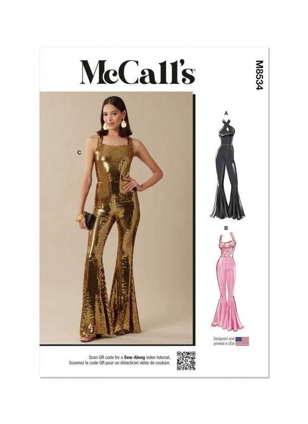 McCalls 8534 Paper Sewing Pattern – Women's Jumpsuit, Intermediate