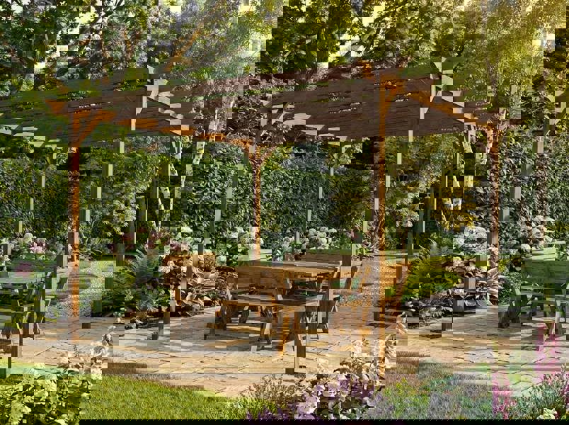Arbor Garden Solutions Champion Wooden Garden Pergola Kit