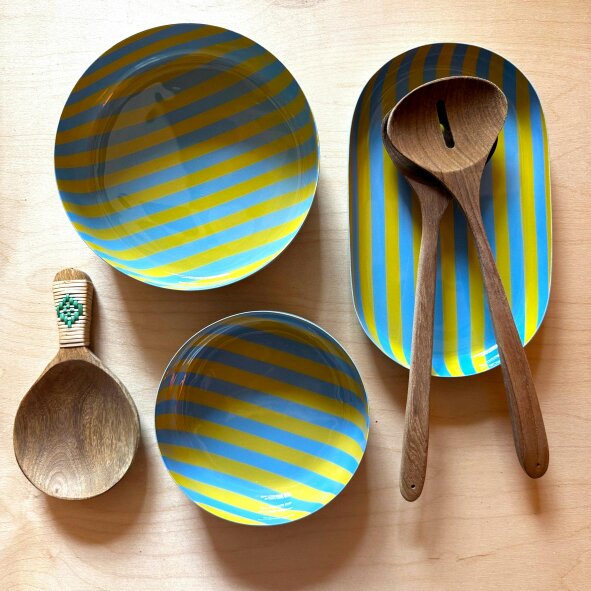 Love Frankie Medium Stripy Bowls - 5 Colours Available