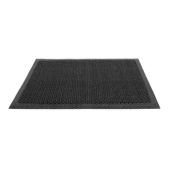 Ultralux Mesh Dirt Trapper Door Mat – Non-Slip Vinyl Indoor/Outdoor Scraper Entrance Mat – Metallic Black & White – Multiple Sizes UMMGR