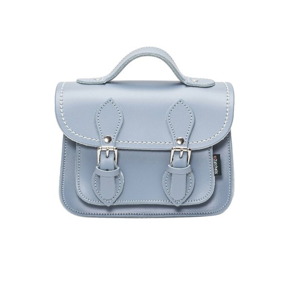 Zatchels Handmade Leather Micro Satchel - Lilac Grey