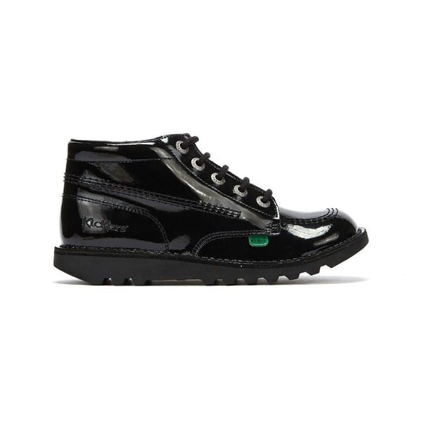 Kickers Youth Kick Hi Black Patent