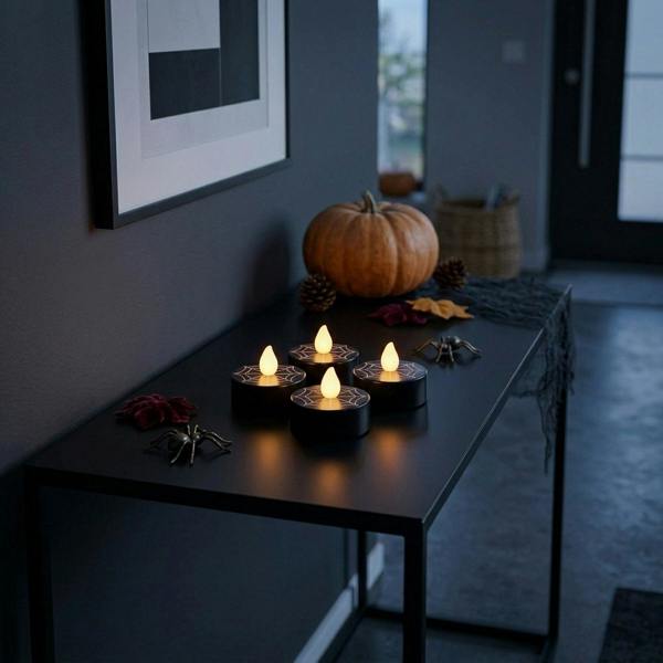 Garden Greatness 4 Pack Haunted LED Flickering Tealights
