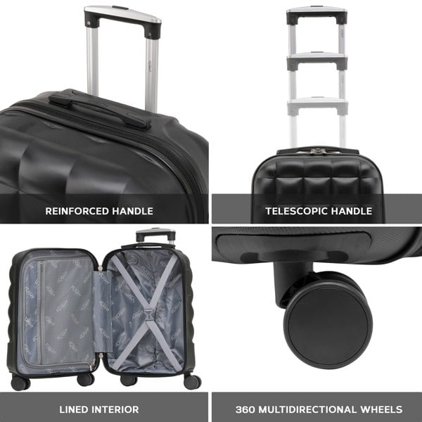 Flight Knight Medium 25" Hard Shell Bubble Design Check-in Suitcase Hold Luggage Bag