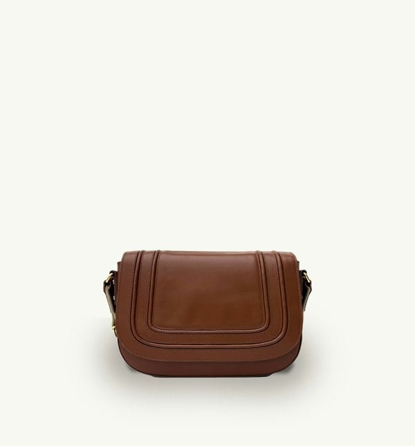 Apatchy London The Mimi Midi Tan Leather Bag