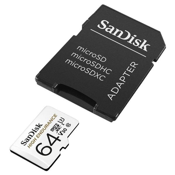 SanDisk High Endurance 100MBs Micro SDXC Card with Adapter 64GB