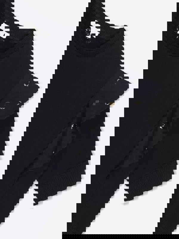 Chloé Girls Ruffle Sweatshirt in Navy