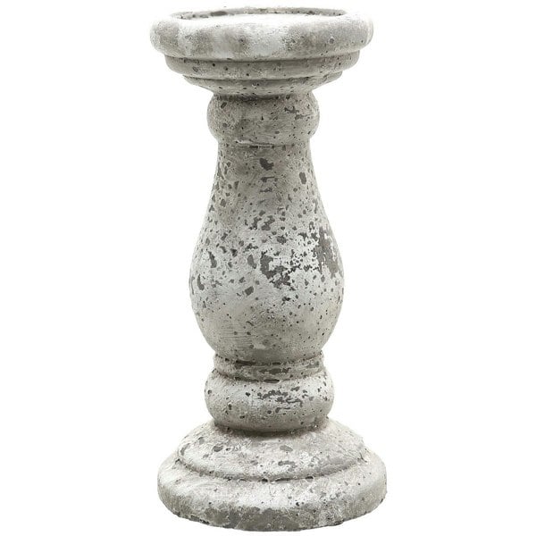 Hill Interiors Stone Effect Candle Holder - Stone