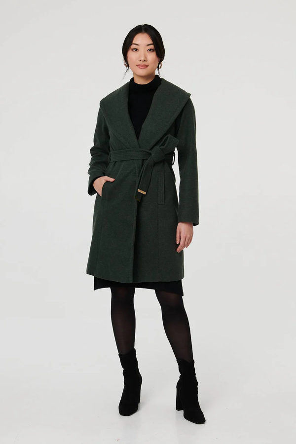 Izabel London Wrap Front Tie Waist Coat